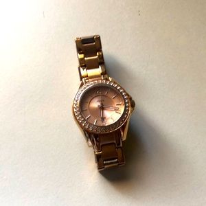 Fossil Rose Colored Watch Used